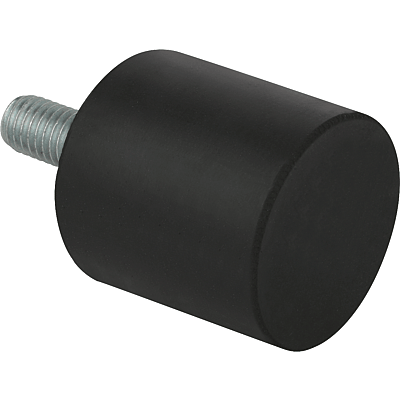 Rubber buffers steel or stainless steel, type D