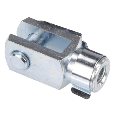 Clevis joints, steel with snap-in pin DIN 71752