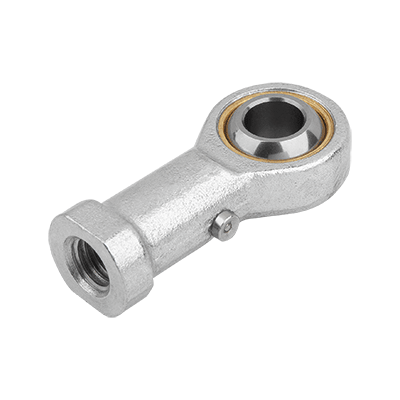 Rod ends with plain bearing, internal thread, steel, DIN ISO 12240-1 can be re-lubricated