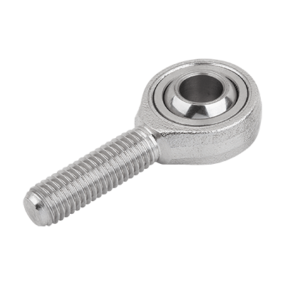 Rod ends with plain bearing, external thread, stainless steel, DIN ISO 12240-1 maintenance-free