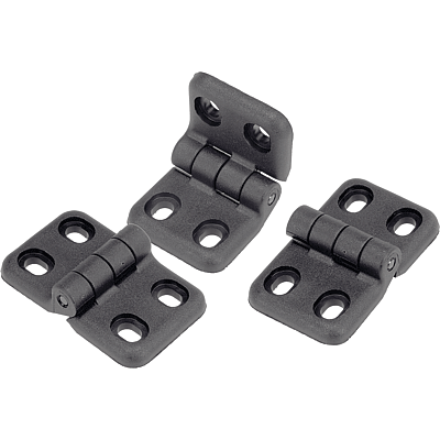 Hinges plastic with elongated holes
