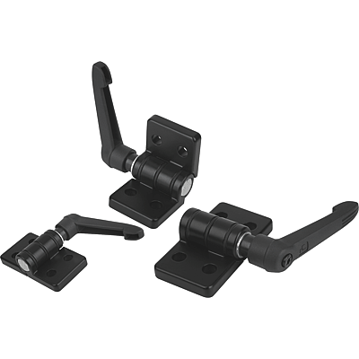 Hinges die-cast zinc, with locking lever