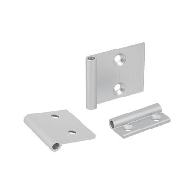 Hinge halves aluminium, on-frame