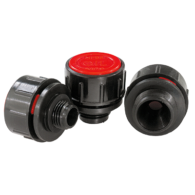 Vent screws with splash guard
