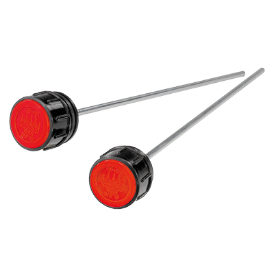 Vent screws with check valve and dipstick