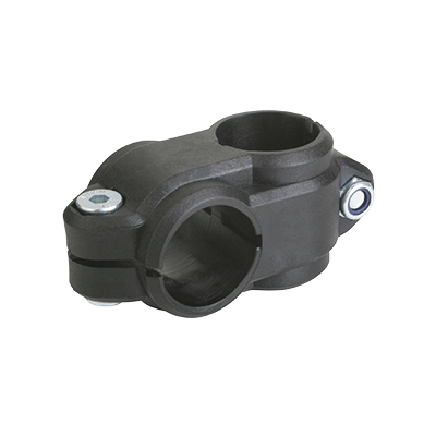 Tube clamps cross, plastic