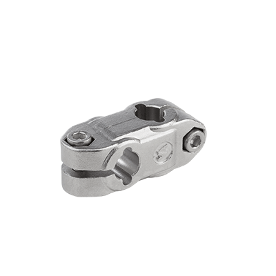 Tube clamps cross stainless steel