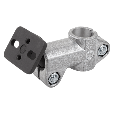 Tube clamps T-angle, aluminium with ball joint