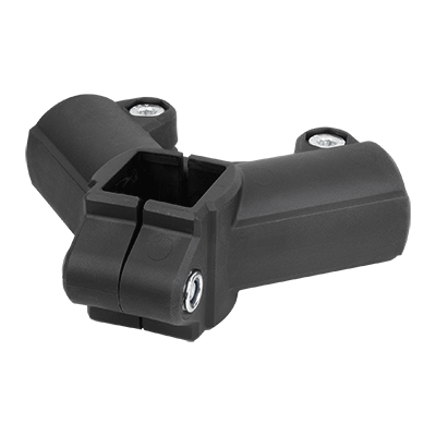 Tube clamps, right-angle, plastic