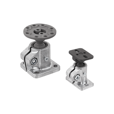 Tube clamps base, aluminum with ball joint