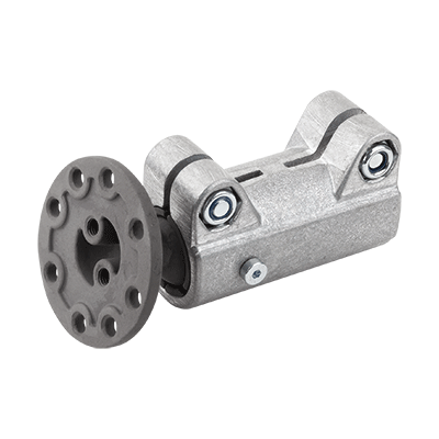 Tube clamps straight, aluminum with ball joint