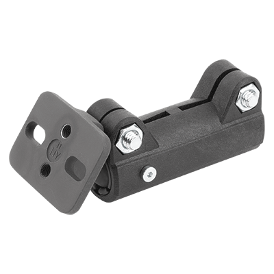 Tube clamps straight, plastic with ball joint