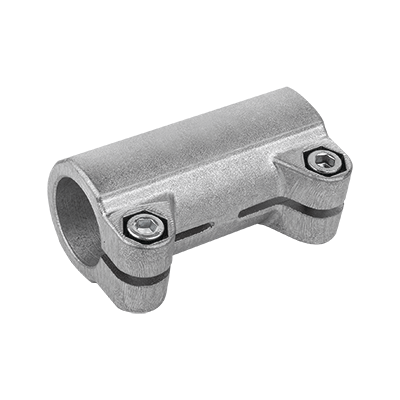 Tube clamps, straight, aluminium