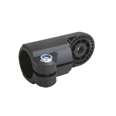 Tube clamps swivel half, sunken teeth, plastic