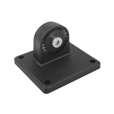 Tube clamps swivel base, sunken teeth, plastic