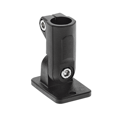 Tube clamps swivel base, plastic