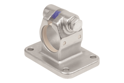 Linear actuator connector clamps, stainless steel, flange