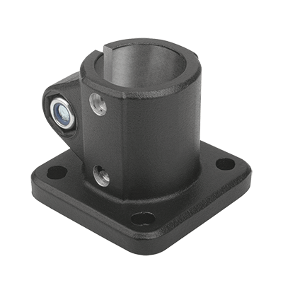 Linear actuator connector clamps base