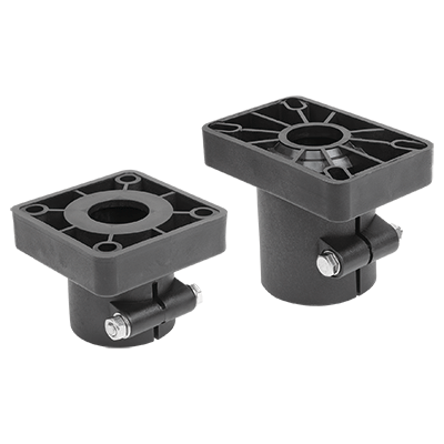 Tube clamps, support head, plastic, for round tubes