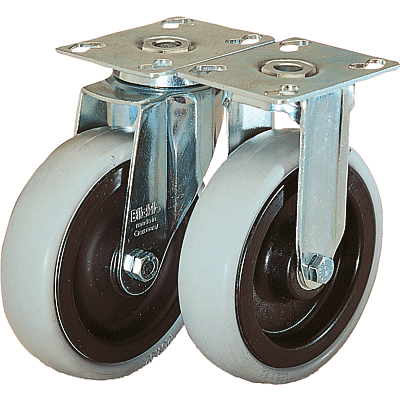 Swivel and fixed castors heavy-duty version