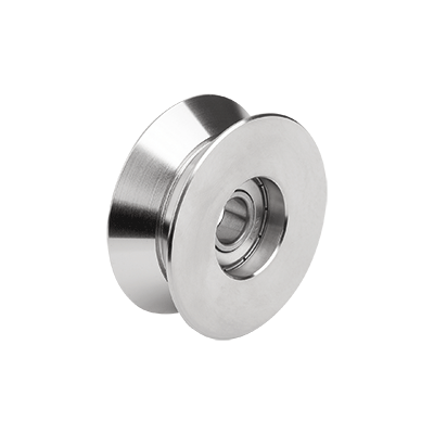 Guide rollers, steel, V-form