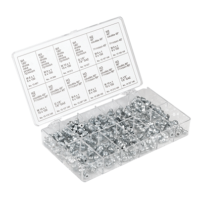 Grease nipple, steel, assortment box