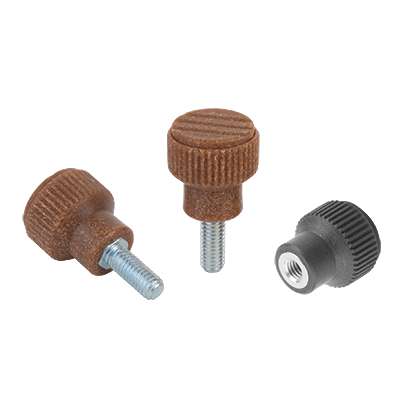 Knurled knobs biopolymer