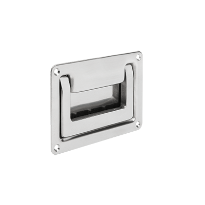 Recessed handles fold-down stainless steel