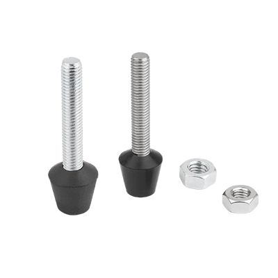 Clamping spindles with vulcanized neoprene thrust pad