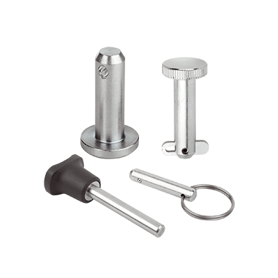 Locking pins with magnetic axial lock