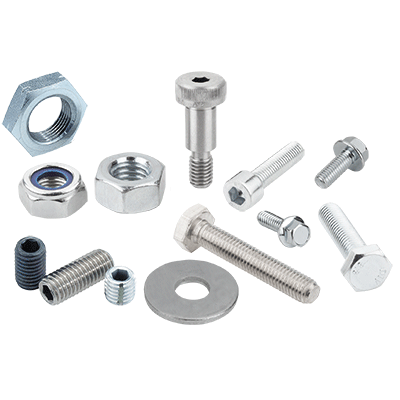 Screws, nuts and washers