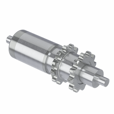 Driven Roller with Chain Drive 3/8" x 7/32"