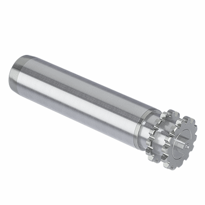 Driven Roller with Chain Drive 1/2" - Steel Chain Wheel - Single Chain Wheel