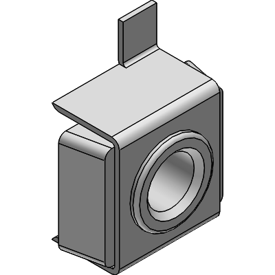 Cage nuts, mountable from the front