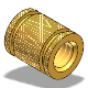 Threaded inserts, with passage thread