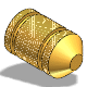 Threaded inserts, with blind hole thread