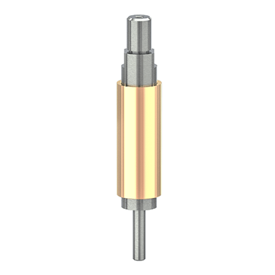 Spring bolt with guide bush