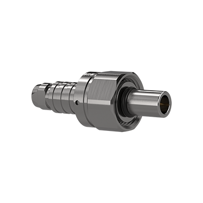 Straight plug (coaxial) with cable collet
