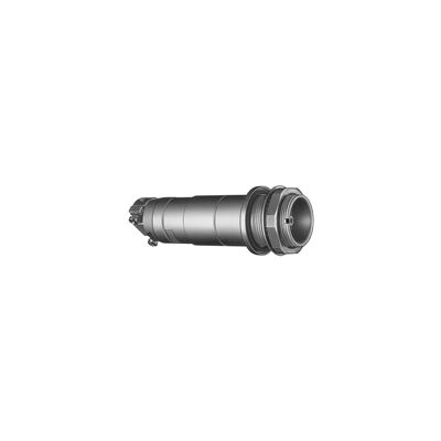 Fixed receptacle, nut fixing, with cable clamp nut, vacuumtight (back panel mounting)