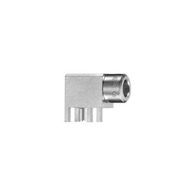 Elbow receptacle for printed circuit