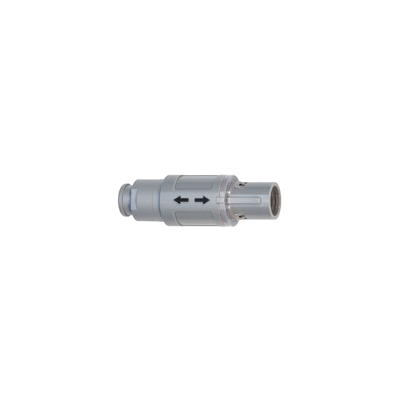 Straight plug with cable collet and nut for fitting a bend relief