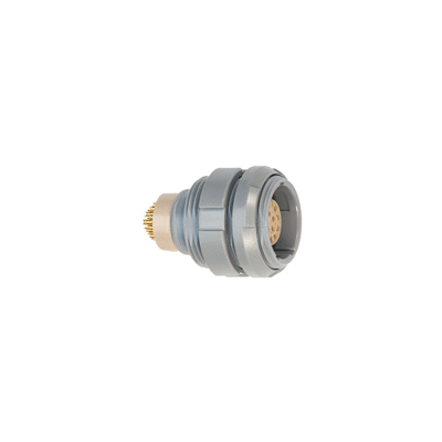 Fixed receptacle with two nuts (back panel mounting)