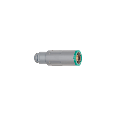 Free receptacle with cable collet and nut for fitting a bend relief