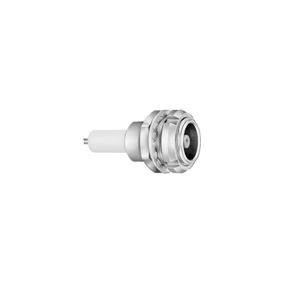 Fixed receptacle with two nuts (back panel mounting)