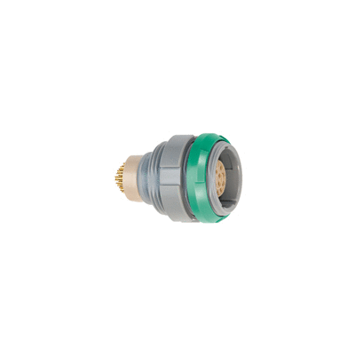 Fixed receptacle with two nuts (back panel mounting)