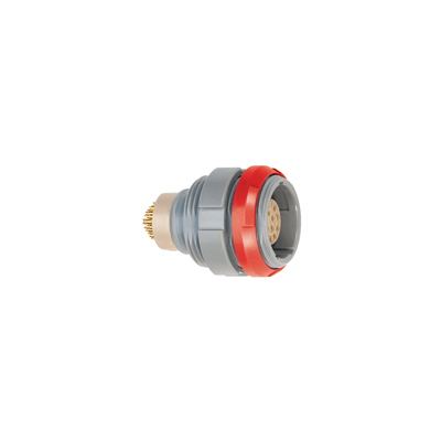 Fixed receptacle with two nuts (back panel mounting)