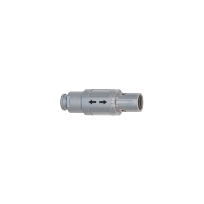 Straight plug with cable collet and nut for fitting a bend relief