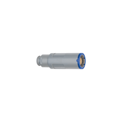 Free receptacle with cable collet and nut for fitting a bend relief