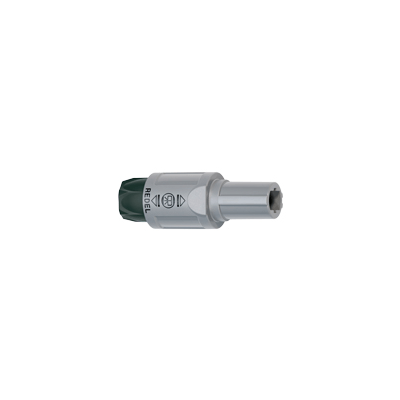 Straight plug, key (N) or keys (P, S and T), with black cable collet
