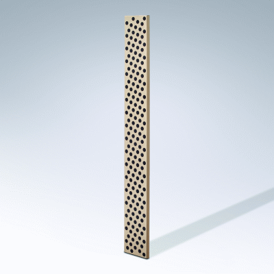 Regleta de guía plana, Bronce con lubrificante sólido